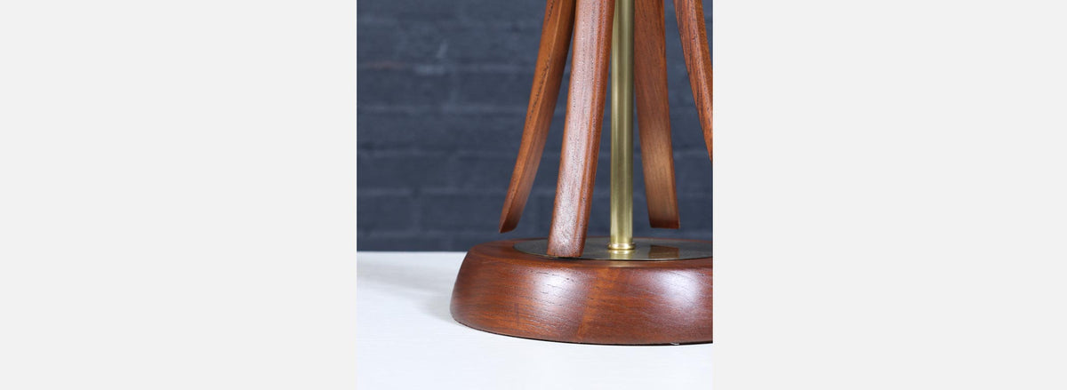 Mid-Century Modern Sculpted Table Lamp by Roller Lamp Co.