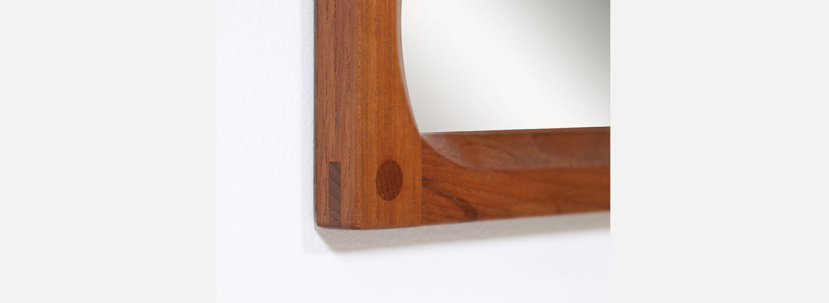 Kai Kristiansen Model-165 Teak Wall Mirror for Aksel Kjersgaard