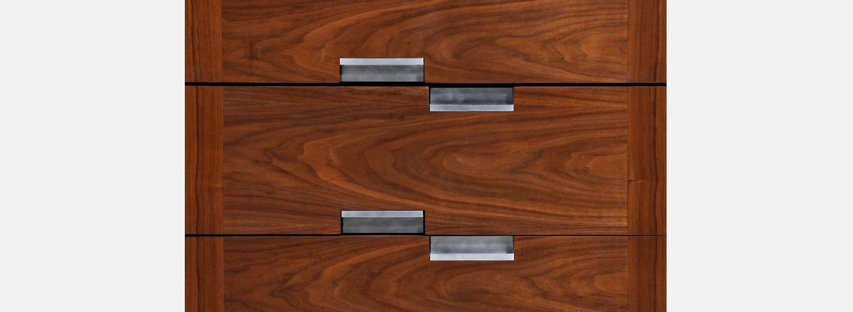 Merton Gershun Walnut & Cane Dresser with Bi-Folding Doors for American of Martinsville