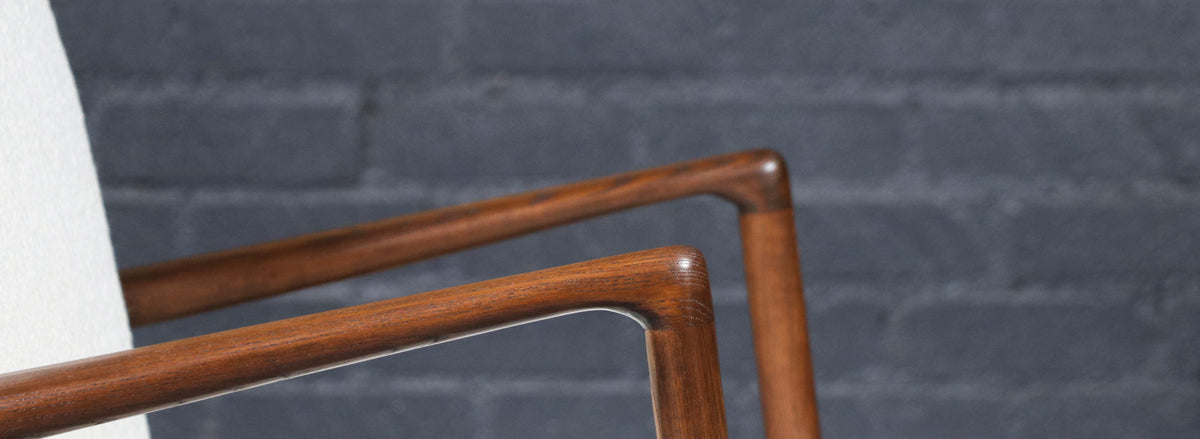 Danish Modern Reclining Lounge Chair with Ottoman by Ib Kofod-Larsen