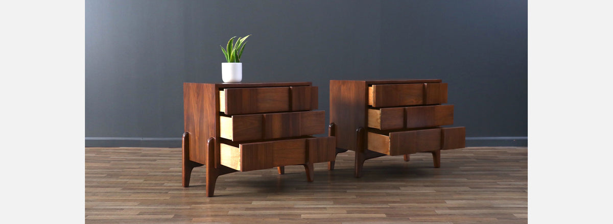 Mid-Century Modern Geometric Night Stands by American of Martinsville
