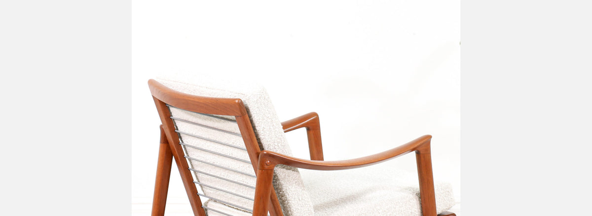 Fredrik Kayser Sculpted Teak Lounge Chair for Vatne Mobelfabrikk