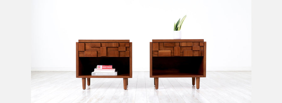 Mid-Century Modern "Stacatto" Night Stands by Lane 