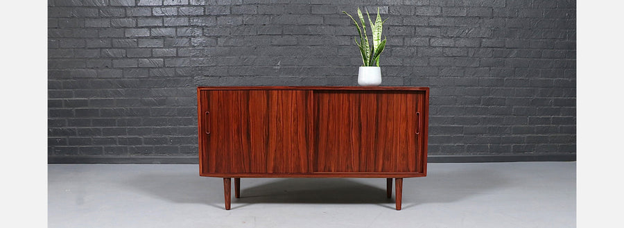 Carlo Jensen Rosewood Credenza w/ Sliding Doors for Hundevad & Co.