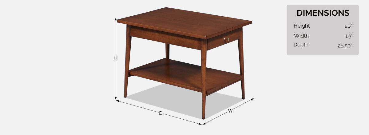 Paul McCobb "Planner Group" Side Table w/ Bookshelf for Winchendon Furniture