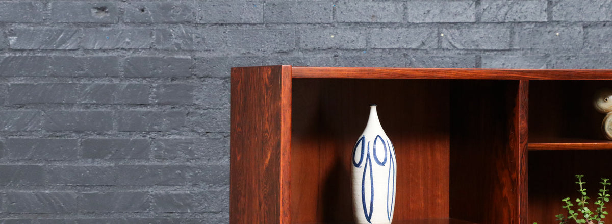 Danish Modern Brazilian Rosewood Bookshelf by Carlo Jensen