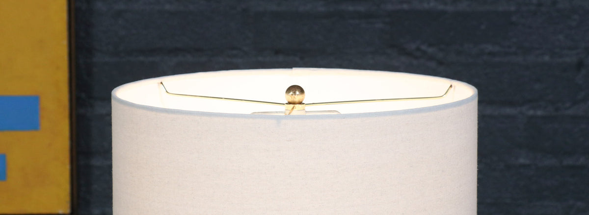 Tony Paul Sculpted Walnut & Brass Table Lamp by Westwood Industries