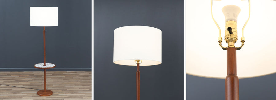 Gordon & Jane Martz Floor Lamp with Mosaic Tile Side Table