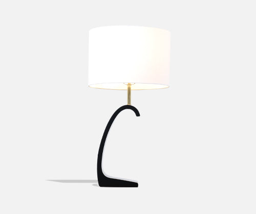 California Modern Sculpted Ebony Table Lamp by Modeline of CA