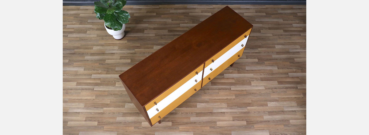 Glenn of California Multi-Color Lacquered & Walnut Dresser