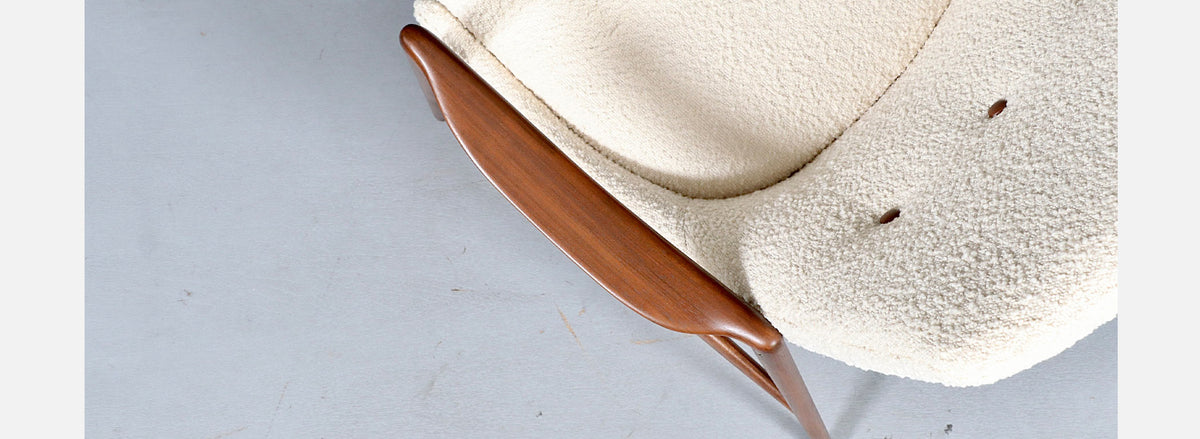 Rolf Rastad & Adolf Relling Boucle & Leather Lounge Chair