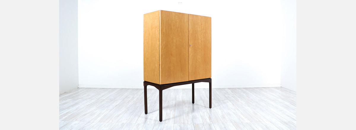 Mid-Century Modern Swedish Two-Tone Cabinet by Ferd Lundquist