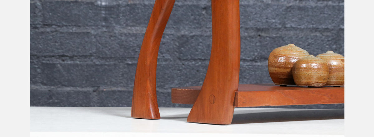 California Studio Craft Organic Modern Teak Counter Shelf