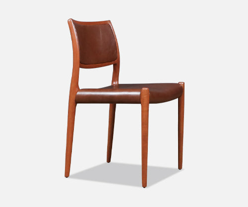 Niels Moller Model-80 Teak & Cognac Leather Chair