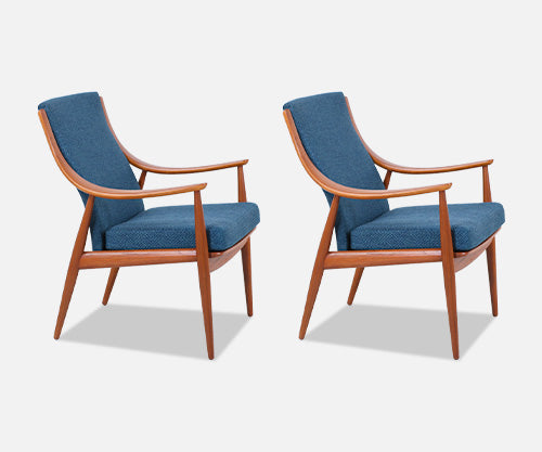 Peter Hvidt & Orla Mølgaard-Nielsen Teak Lounge Chairs for France & Søn 