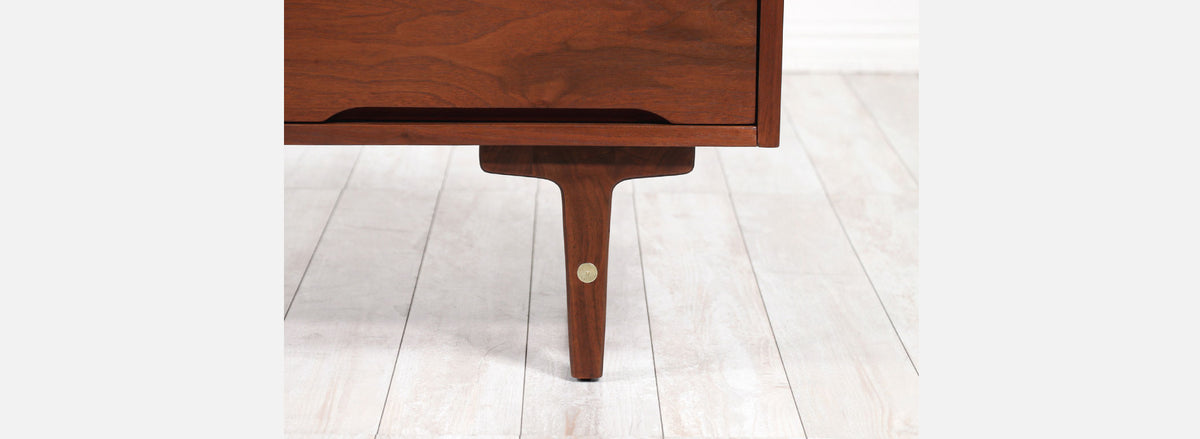 Mid-Century Modern Walnut 9-Drawer Dresser by Stanley Furniture