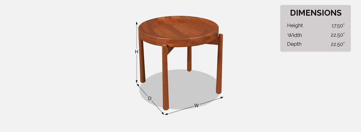 Mid-Century Swedish Modern Reversible Tray Top Side Table by Dux