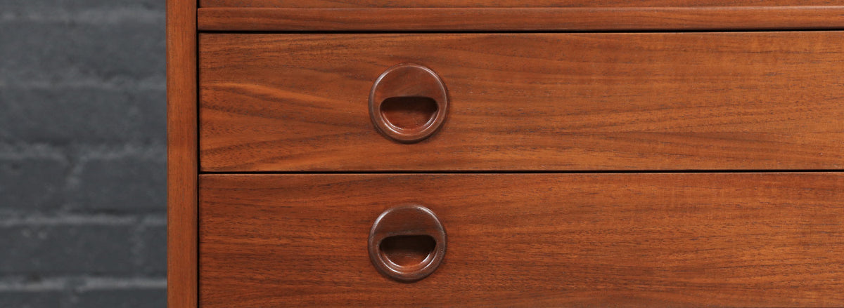 Yngve Ekström Walnut Drop-Leaf Writing Desk for Dux