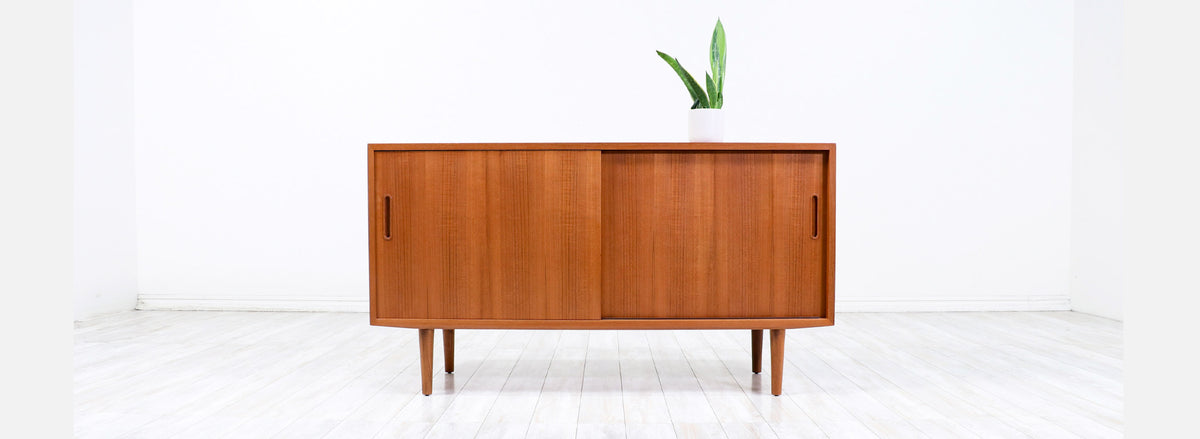 Danish Modern Teak Credenza by Carlo Jensen for Hundevad