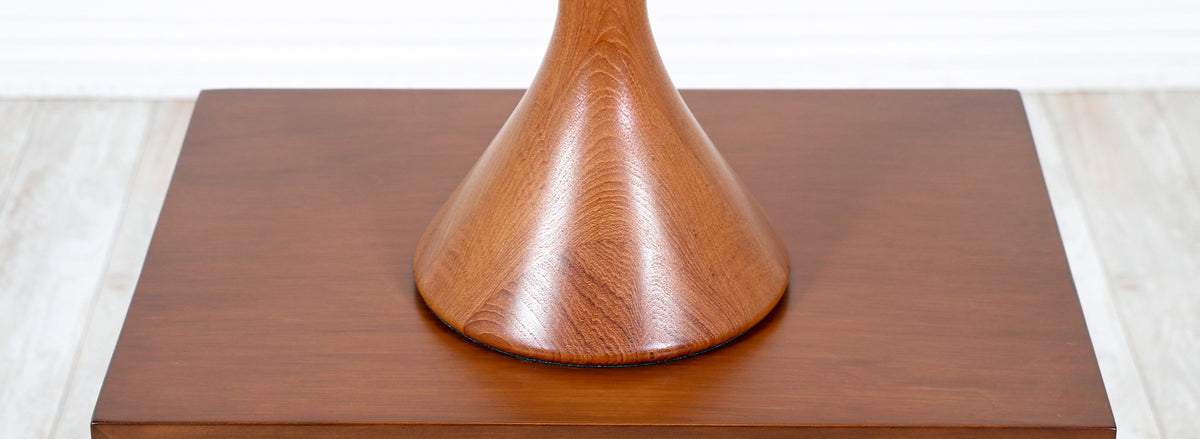 Danish Modern Sculpted Teak Table Lamp