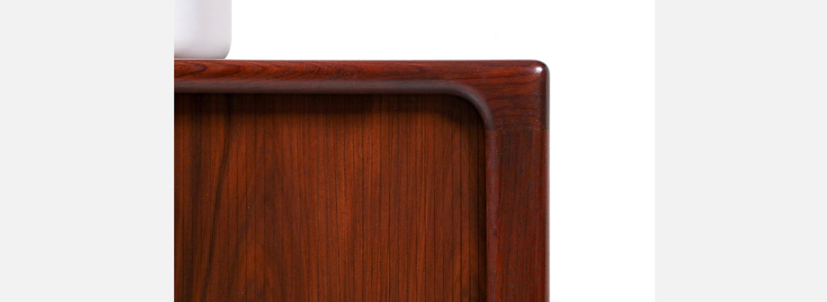 Danish Modern Rosewood Tambour-Door Credenza by Dyrlund