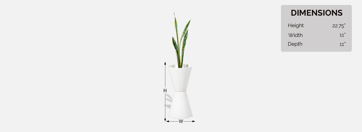Mid-Century Modern Architectural Double Cone Planter by Bauer
