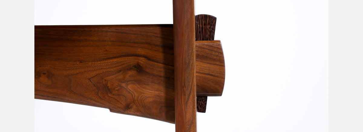 American Modern Studio Craft Sculpted Walnut Executive Desk