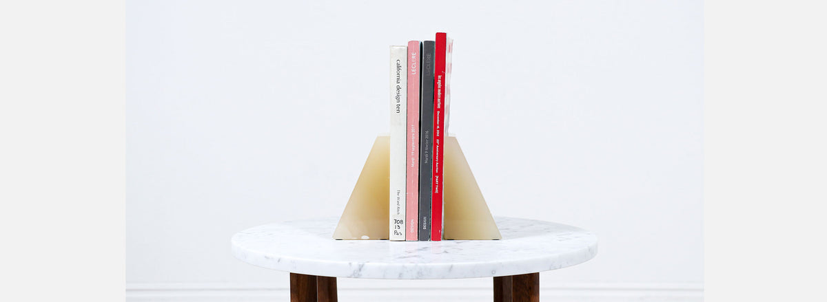 Mid-Century Modern Alabaster Bookends 