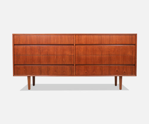 Mid-Century Modern 8-Drawer Teak Dresser