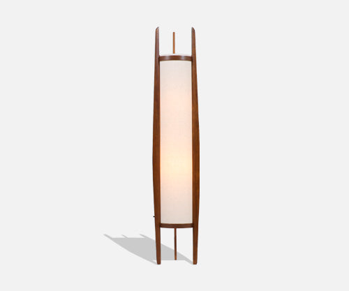 Mid-Century Modern Monumental Sculptural Walnut Floor Lamp by Modeline 
