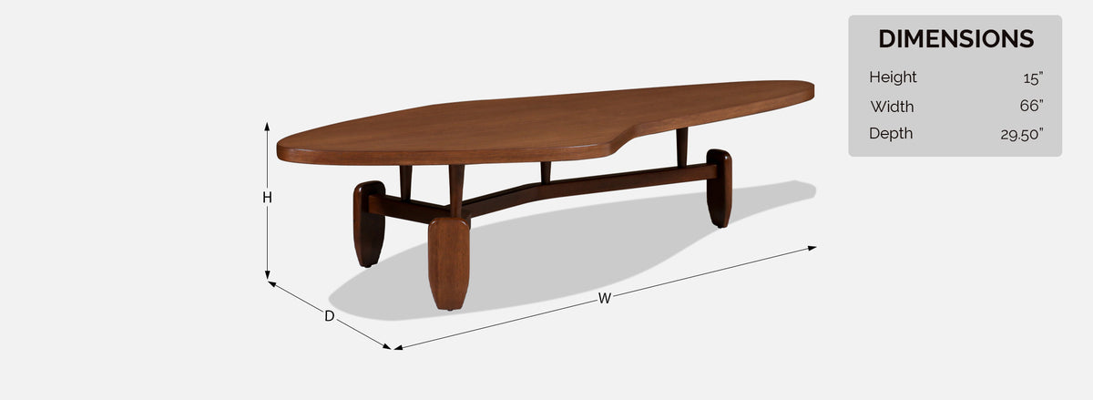 John Keal "Outrigger" Coffee Table for Brown Saltman