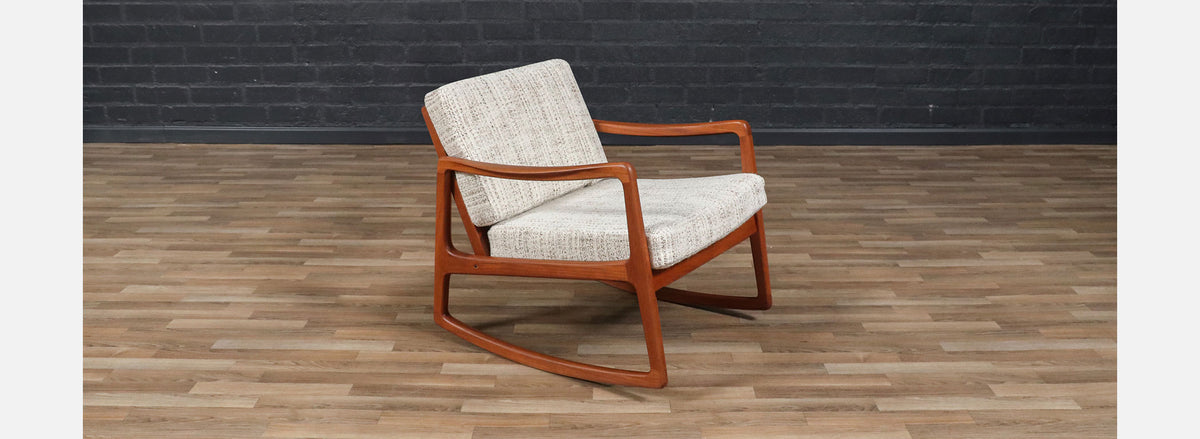 Ole Wanscher Model FD-120 Teak Rocking Chair for France & Son