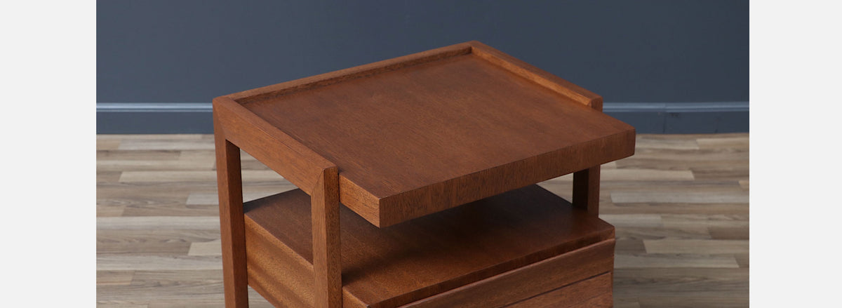 Paul Laszlo Two-Tier Night Stand for Brown Saltman