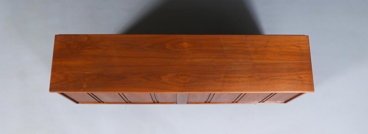 Mid-Century Californian Modern Tambour-Door Credenza by Barzilay