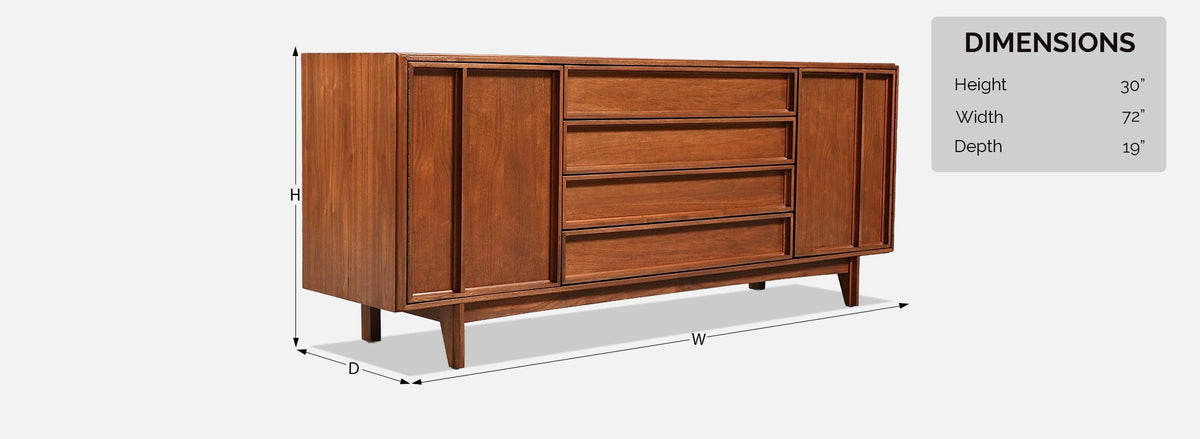 Californian Modern Credenza by John Keal for Brown Saltman