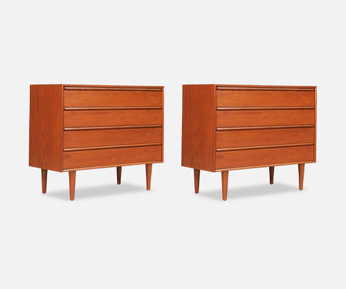 Pair of Norwegian Modern Teak Chest by Westnofa