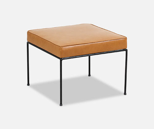 Paul McCobb Leather & Iron Stool for Custom Craft Inc