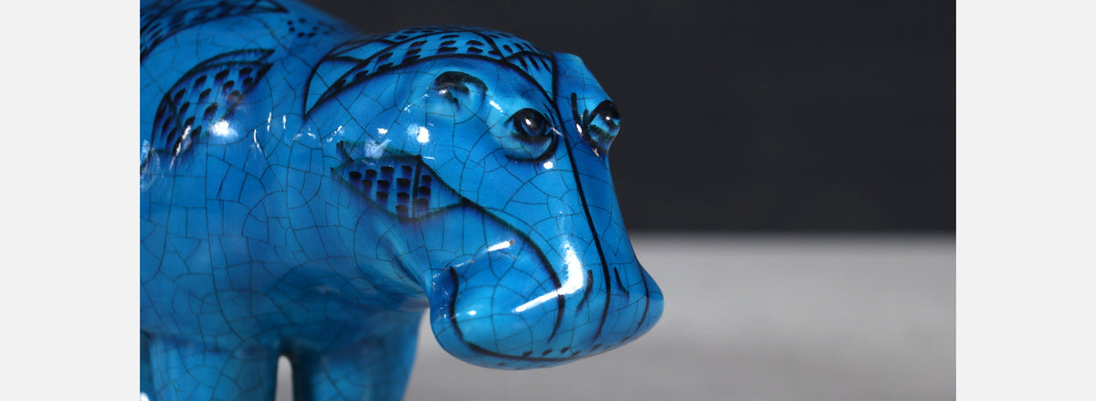 Vintage Metropolitan Museum Ceramic "William the Hippo" Sculpture