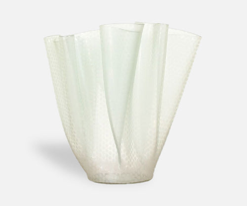 Pietro Chiesa "Cartoccio" Sculpture Glass Vase for Fontana Arte