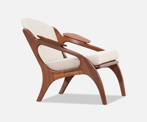 Adrian Pearsall Model 2249-C Walnut Lounge Chair for Craft Associates