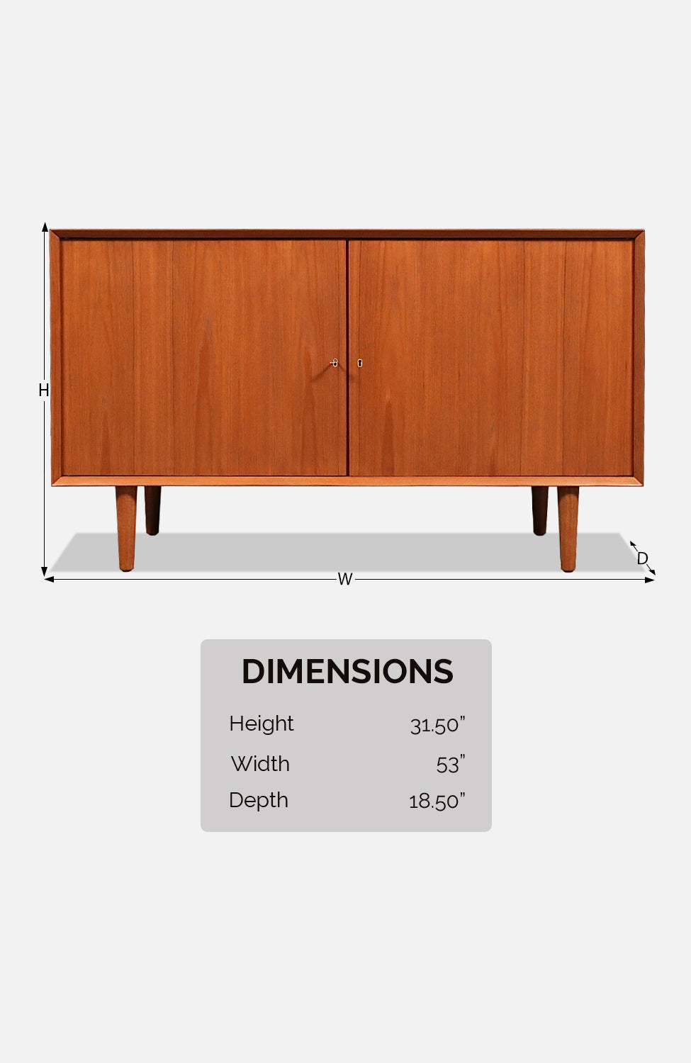 Danish Modern Teak Credenza by Christian Linneberg