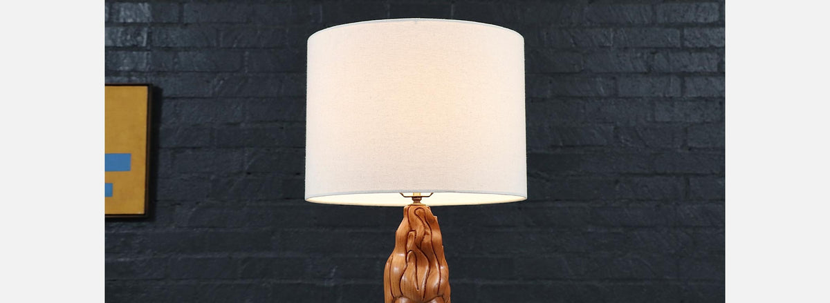 Mid-Century Modern Sculpted Woman Figure Table Lamp by Lighthouse Co.