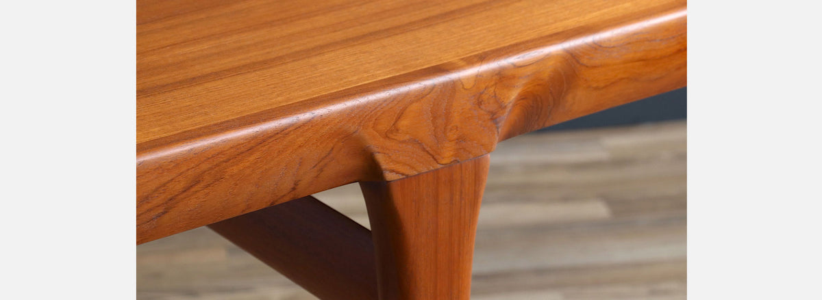 Danish Modern Expanding Teak Dining Table by Faarup Mobelfabrik