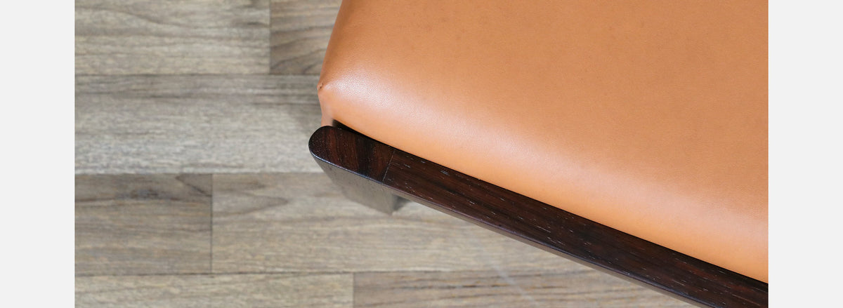 Danish Modern Rosewood & Leather Stool