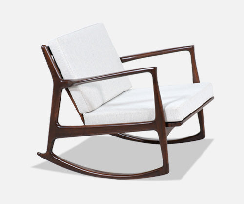 Danish Modern Sculpted Rocking Chair by Ib Kofod-Larsen for Selig