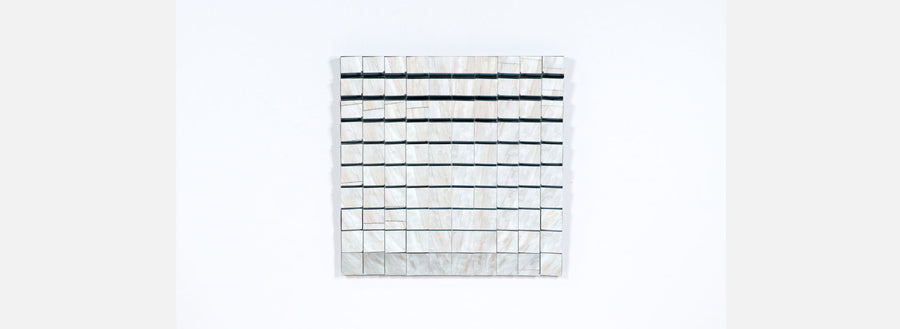 Mid-Century Modern Geometric Wall-Hanging Mirror by Neal Small