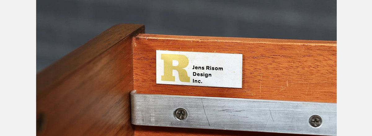 Jens Risom Walnut Filing Cabinet