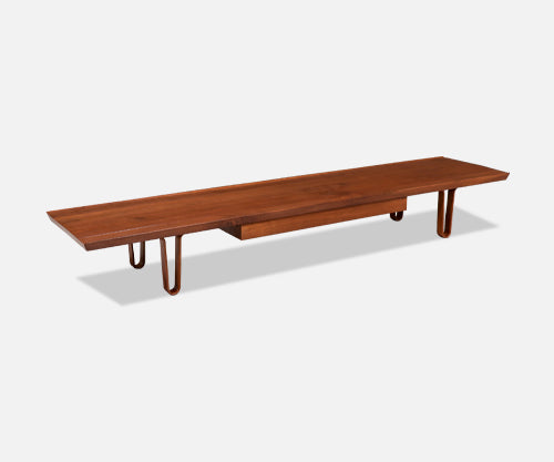 Edward J. Wormley "Long John" Walnut Coffee Table for Dunbar