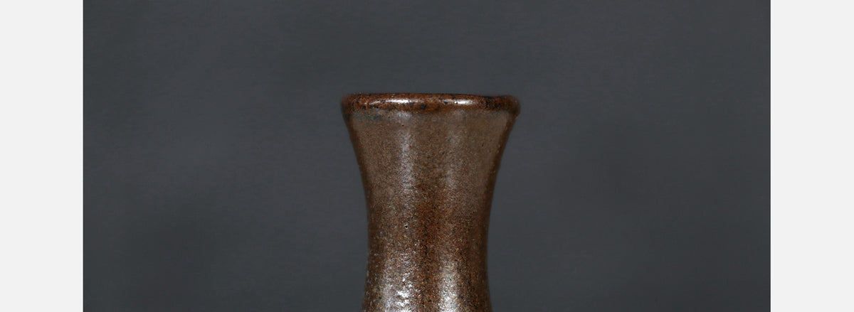 Robert Maxwell Studio Ceramic Vase w/ Brown Glaze