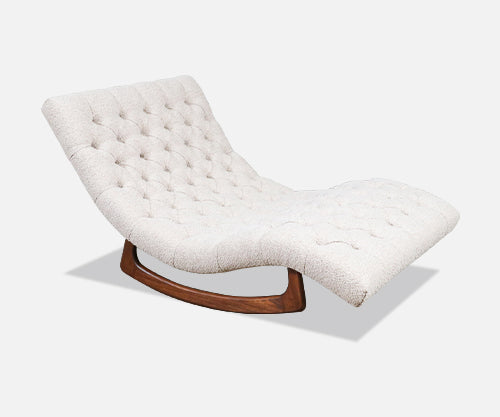 Adrian Pearsall Button Tufted Chaise Rocking Chair for Craft Associates